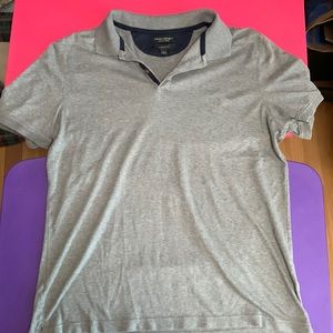 Banana Republic Luxury Touch L Gray Polo